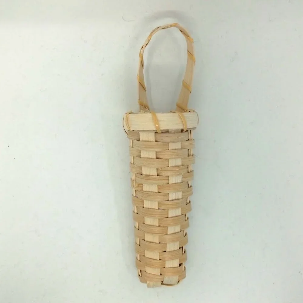 Ear of corn reed and cane handwoven basket
